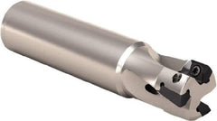 Seco - 16mm Cut Diam, 8mm Max Depth of Cut, 16mm Shank Diam, 135mm OAL, Indexable Square Shoulder End Mill - XO.. 0903.. Inserts, Cylindrical Shank, 90° Lead Angle, Through Coolant, Series Micro Turbo - Apex Tool & Supply