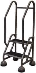 Cotterman - 23" 2 Step MasterStep Rolling Office Ladder - Assembled, 450 Lb Capacity, 18" Platform Height, 22" Base Width x 26" Base Depth, Rubber Matted - Apex Tool & Supply