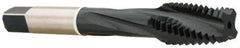 Accupro - #10-32 3 Flute Modified Bottoming Spiral Flute Tap - Vanadium High Speed Steel, Nitride Finish, 2-3/8" OAL, Right Hand Flute, Right Hand Thread, H5 - Apex Tool & Supply