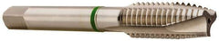 Accupro - #6-32, 3 Flute, Bright Finish, Vanadium High Speed Steel Spiral Point Tap - Plug Chamfer, Right Hand Thread, 2" OAL, 13mm Thread Length, 3.581mm Shank Diam - Exact Industrial Supply