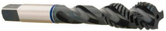 Accupro - 3/8-16 3 Flute 2B Modified Bottoming Spiral Flute Tap - Vanadium High Speed Steel, Oxide Finish, 2-15/16" OAL, Right Hand Flute, Right Hand Thread, H5 - Apex Tool & Supply