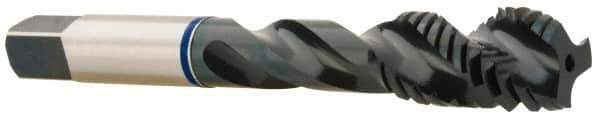Accupro - #4-40 3 Flute Modified Bottoming Spiral Flute Tap - Vanadium High Speed Steel, Oxide Finish, 1-7/8" OAL, Right Hand Flute, Right Hand Thread, H3 - Apex Tool & Supply