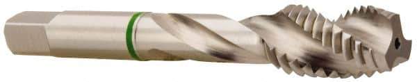 Accupro - 1/2-13 3 Flute 2B Modified Bottoming Spiral Flute Tap - Vanadium High Speed Steel, Bright Finish, 3-3/8" OAL, Right Hand Flute, Right Hand Thread, H5 - Apex Tool & Supply