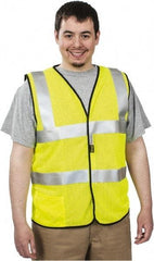 OccuNomix - Size 3XL Flame Resistant/Retardant Yellow Solid General Purpose Vest - 52 to 54" Chest, ANSI 107-2015, ASTM F1506, ATPV=5.1 cal/Sq cm, NFPA 70E/HRC=1, Hook & Loop Closure, 1 Pocket, Modacrylic/Aramid Blend - Apex Tool & Supply