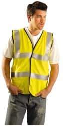 OccuNomix - Size M Flame Resistant/Retardant Yellow Solid General Purpose Vest - 36 to 38" Chest, ANSI 107-2015, ASTM F1506, ATPV=5.1 cal/Sq cm, NFPA 70E/HRC=1, Hook & Loop Closure, 1 Pocket, Modacrylic/Aramid Blend - Apex Tool & Supply