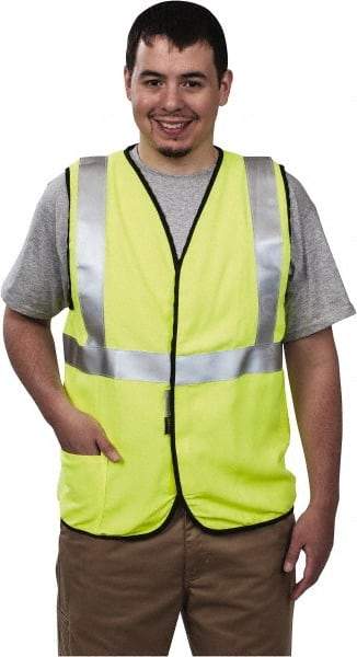 OccuNomix - Size L Flame Resistant/Retardant Yellow Solid General Purpose Vest - 40 to 42" Chest, ANSI 107-2015, ASTM F1506, ATPV=5.4 cal/Sq cm, NFPA 70E/HRC=1, Hook & Loop Closure, 1 Pocket, Modacrylic/Aramid Blend - Apex Tool & Supply