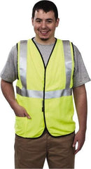 OccuNomix - Size L Flame Resistant/Retardant Yellow Solid General Purpose Vest - 40 to 42" Chest, ANSI 107-2015, ASTM F1506, ATPV=5.4 cal/Sq cm, NFPA 70E/HRC=1, Hook & Loop Closure, 1 Pocket, Modacrylic/Aramid Blend - Apex Tool & Supply