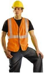 OccuNomix - Size XL Flame Resistant/Retardant Orange Solid General Purpose Vest - 44 to 46" Chest, ANSI 107-2015, ASTM F1506, ATPV=5.4 cal/Sq cm, NFPA 70E/HRC=1, Hook & Loop Closure, 1 Pocket, Modacrylic/Aramid Blend - Apex Tool & Supply