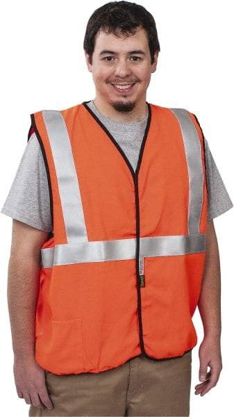 OccuNomix - Size 2XL Flame Resistant/Retardant Orange Solid General Purpose Vest - 48 to 50" Chest, ANSI 107-2015, ASTM F1506, ATPV=5.4 cal/Sq cm, NFPA 70E/HRC=1, Hook & Loop Closure, 1 Pocket, Modacrylic/Aramid Blend - Apex Tool & Supply