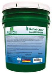 Renewable Lubricants - 5 Gal Pail, Mineral Gear Oil - 6°F to 250°F, 131 St Viscosity at 40°C, 20 St Viscosity at 100°C, ISO 150 - Apex Tool & Supply