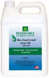 Renewable Lubricants - 1 Gal Bottle, Mineral Gear Oil - 24°F to 518°F, 252 St Viscosity at 40°C, 34 St Viscosity at 100°C, ISO 320 - Apex Tool & Supply