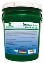Renewable Lubricants - 5 Gal Pail, Mineral Gear Oil - 10°F to 250°F, 166 St Viscosity at 40°C, 24.1 St Viscosity at 100°C, ISO 220 - Apex Tool & Supply