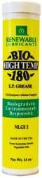 Renewable Lubricants - 14 oz Cartridge Biobased Extreme Pressure Grease - Green, Extreme Pressure & High Temperature, 285°F Max Temp, NLGIG 2, - Apex Tool & Supply