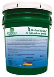 Renewable Lubricants - 5 Gal Pail, ISO 32, Air Tool Oil - -20°F to 230°, 29.33 Viscosity (cSt) at 40°C, 7.34 Viscosity (cSt) at 100°C, Series Bio-Food Grade - Apex Tool & Supply