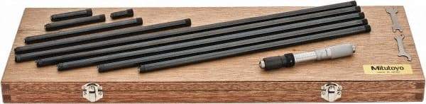 Mitutoyo - 4 to 40 Inch Range, Mechanical Inside Tubular Micrometer - 0.001 Inch Graduation, 0.00012+m+0.00004xR/20 Inch Accuracy - Apex Tool & Supply