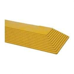 Wearwell - 39" Long x 3" Wide x 5/8" Thick, Anti-Fatigue Modular Matting Ramp Edge - Female, Yellow, For Dry & Wet Areas, Series 572 - Apex Tool & Supply
