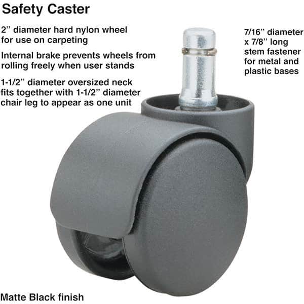 Master Caster - Cushions, Casters & Chair Accessories Type: Caster Set For Use With: Office and Home Furniture - Apex Tool & Supply