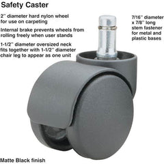 Master Caster - Cushions, Casters & Chair Accessories Type: Caster Set For Use With: Office and Home Furniture - Apex Tool & Supply