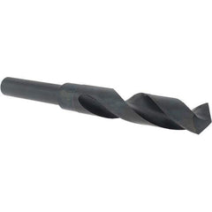 Cle-Line - 11/16" Drill, 118° Point, High Speed Steel Silver Deming & Reduced Shank Drill Bit - Oxide Finish, 6" OAL, Straight Shank, 3-1/8" Flute Length, Right Hand Cut, Standard Point, Spiral Flute, Regular Spiral - Apex Tool & Supply