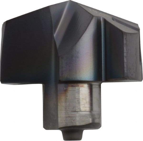 Iscar - Series ICP, 3/4" Diam Grade IC908 140° Replaceable Drill Tip - Carbide, TiAlN Finish, 19 Seat Size, Through Coolant - Apex Tool & Supply