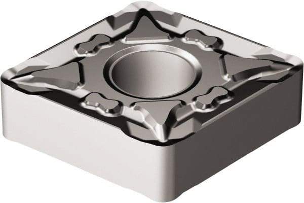 Sandvik Coromant - CNMG432 MF Grade 1105 Carbide Turning Insert - TiAlN Finish, 80° Diamond, 1/2" Inscr Circle, 3/16" Thick, 1/32" Corner Radius - Apex Tool & Supply