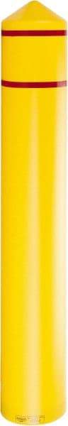 Eagle - 9-3/8" Wide x 9-3/8" Deep x 57" High, 8" Bumper Post Sleeve - Yellow, HDPE, 8 Lb, Smooth Surface - Apex Tool & Supply