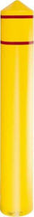 Eagle - 9-3/8" Wide x 9-3/8" Deep x 57" High, 8" Bumper Post Sleeve - Yellow, HDPE, 8 Lb, Smooth Surface - Apex Tool & Supply