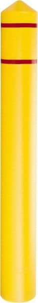 Eagle - 7-3/8" Wide x 7-3/8" Deep x 56" High, 6" Bumper Post Sleeve - Yellow, HDPE, 6 Lb, Smooth Surface - Apex Tool & Supply