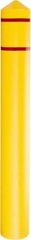 Eagle - 7-3/8" Wide x 7-3/8" Deep x 56" High, 6" Bumper Post Sleeve - Yellow, HDPE, 6 Lb, Smooth Surface - Apex Tool & Supply
