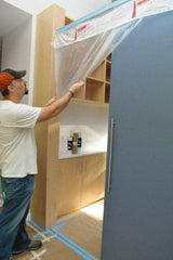 TRIMACO - Medium Weight HDPE Plastic Masking Film - 90' x 6', 0.0004" Thick, Translucent - Apex Tool & Supply