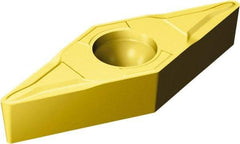 Sandvik Coromant - VBMT220 PF Grade 1525 Carbide Turning Insert - TiCN/TiN Finish, 35° Diamond, 1/4" Inscr Circle, 1/8" Thick, 0.2mm Corner Radius - Apex Tool & Supply