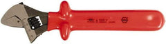 Wiha - 1" Jaw Capacity, 8" Insulated Adjustable Wrench - Chrome Vanadium Steel - Apex Tool & Supply