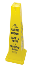 Caution Cone Sign - Yellow - Apex Tool & Supply