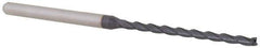 Accupro - 3/32", 1.4" LOC, 1/8" Shank Diam, 3" OAL, 3 Flute, Solid Carbide Square End Mill - Single End, AlTiN Finish, Spiral Flute, 30° Helix, Centercutting, Right Hand Cut, Right Hand Flute, Series Miniature - Apex Tool & Supply