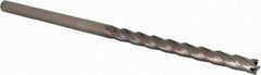 Accupro - 1/4", 3" LOC, 1/4" Shank Diam, 6" OAL, 4 Flute, Solid Carbide Square End Mill - Single End, Uncoated, Spiral Flute, 30° Helix, Centercutting, Right Hand Cut, Right Hand Flute, Series Miniature - Apex Tool & Supply