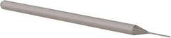 Accupro - 0.02", 1/4" LOC, 1/8" Shank Diam, 2-1/2" OAL, 3 Flute, Solid Carbide Square End Mill - Single End, Uncoated, Spiral Flute, 30° Helix, Centercutting, Right Hand Cut, Right Hand Flute, Series Miniature - Apex Tool & Supply