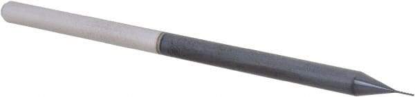 Accupro - 0.01", 0.08" LOC, 1/8" Shank Diam, 2-1/2" OAL, 3 Flute, Solid Carbide Square End Mill - Single End, AlTiN Finish, Spiral Flute, 30° Helix, Centercutting, Right Hand Cut, Right Hand Flute, Series Miniature - Apex Tool & Supply