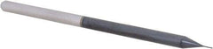 Accupro - 0.01", 0.08" LOC, 1/8" Shank Diam, 2-1/2" OAL, 3 Flute, Solid Carbide Square End Mill - Single End, AlTiN Finish, Spiral Flute, 30° Helix, Centercutting, Right Hand Cut, Right Hand Flute, Series Miniature - Apex Tool & Supply