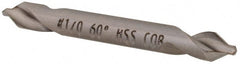 Hertel - #1/0 Plain Cut 60° Incl Angle Cobalt Combo Drill & Countersink - Apex Tool & Supply
