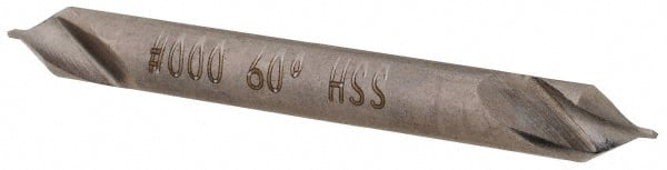 Hertel - #3/0 Plain Cut 60° Incl Angle High Speed Steel Combo Drill & Countersink - Apex Tool & Supply