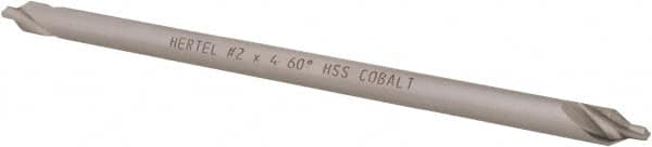 Hertel - #2 Plain Cut 60° Incl Angle Cobalt Combo Drill & Countersink - Apex Tool & Supply