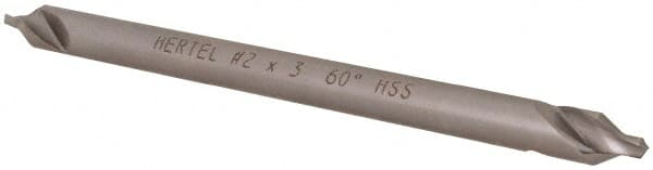 Hertel - #2 Plain Cut 60° Incl Angle High Speed Steel Combo Drill & Countersink - Apex Tool & Supply