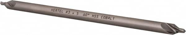 Hertel - #3 Plain Cut 60° Incl Angle Cobalt Combo Drill & Countersink - Apex Tool & Supply