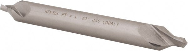 Hertel - #5 Plain Cut 60° Incl Angle Cobalt Combo Drill & Countersink - Apex Tool & Supply
