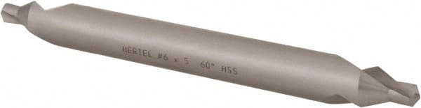 Hertel - #6 Plain Cut 60° Incl Angle High Speed Steel Combo Drill & Countersink - Apex Tool & Supply