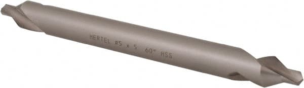 Hertel - #5 Plain Cut 60° Incl Angle High Speed Steel Combo Drill & Countersink - Apex Tool & Supply