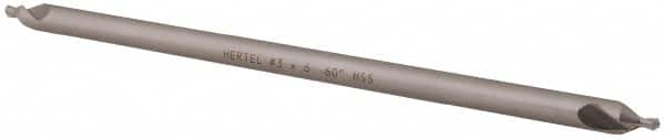 Hertel - #3 Plain Cut 60° Incl Angle High Speed Steel Combo Drill & Countersink - Apex Tool & Supply