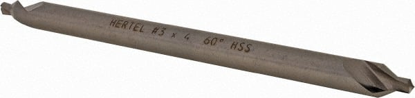 Hertel - #3 Plain Cut 60° Incl Angle High Speed Steel Combo Drill & Countersink - Apex Tool & Supply