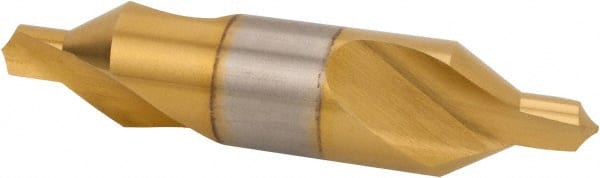 Hertel - #8 Plain Cut 60° Incl Angle High Speed Steel Combo Drill & Countersink - Apex Tool & Supply