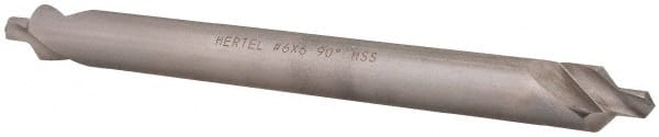Hertel - #6 Plain Cut 90° Incl Angle High Speed Steel Combo Drill & Countersink - Apex Tool & Supply